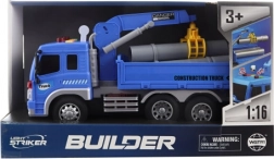 Elemes építőautó hangokkal és lendkerekes meghajtással