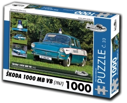 Retro autó puzzle Škoda 1000 MB VB (1967) – 1000 darab