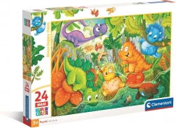 Clementoni puzzle – Boldog dinoszauruszok oázisa, MAXI, 24 darab