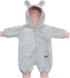New Baby Teddy bear szürke-rózsaszín gyermek téli overál