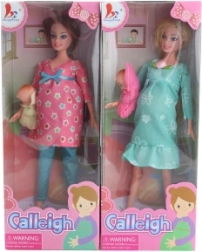 Terhes pocakkal és babával rendelkező, ízületes baba