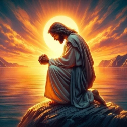 Gyémántszemes kirakó Imádkozó Jézus 30 × 40 cm