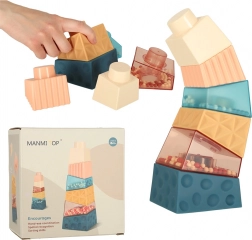 Montessori érzékszervi torony építőkockákból