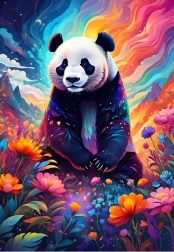 Színes Panda Puzzle 1000 Darab