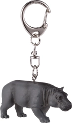 Kulcstartó víziló figurával