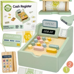 WOOPIE GREEN fa pénztárgép tartozékokkal