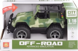 Katonai elemes dzsip fényekkel és hangokkal