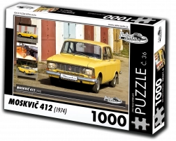 Retro autók puzzle Moszkvics 412 (1974) 1000 darab