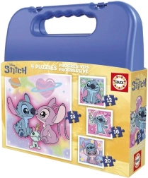 Puzzle bőröndben Stitch 4 az 1-ben (12–25 darab) EDUCA