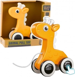 Sárga húzható zsiráf sípolással