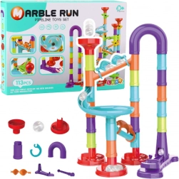Szórakoztató golyópályás építőkészlet gyerekeknek