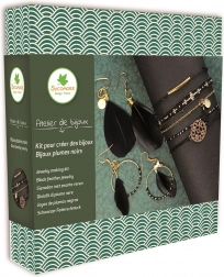 Ékszerkészítés – bizsu fekete tollakkal