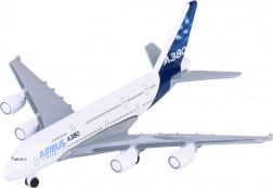 Fém személyszállító repülő AIRBUS A380-800 fehér 11 cm