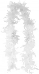 Fehér boa tollakkal 2 méter