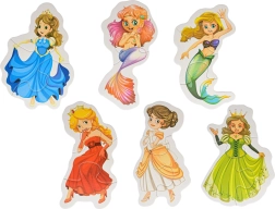 Disney hercegnők 6 az 1-ben puzzle 17 darabbal – 1 db