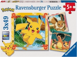 RAVENSBURGER Pokémon 3x49 darabos puzzle