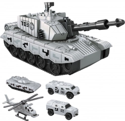 Kilövős, lendkerekes tank 21 cm autókkal és helikopterrel