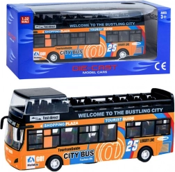 Fém emeletes busz nyitható ajtókkal – Narancssárga