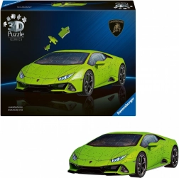 3D puzzle RAVENSBURGER Iconics: Lamborghini Huracán Evo, zöld, 108 darab