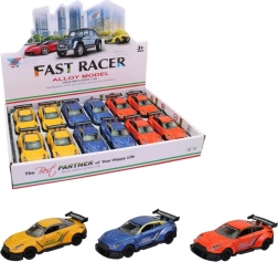 Fém versenyautó hátramenettel