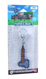 Minecraft fém kulcstartó