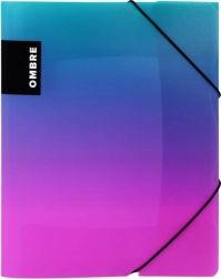 Gumis A4-es irattartó mappa ombre rózsaszín, polipropilén