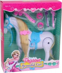 Interaktív ló kefével és zenével