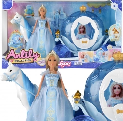 Woopie jégprinzessz Lily varázslatos hintóval és kiegészítőkkel