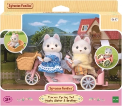 Sylvanian Families Husky kölykök tandem kerékpáron – szett