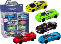 Rendőrautós játék 1:43 fém szerkezet gumikerekekkel