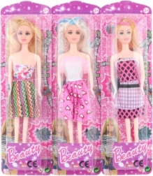 Baba színes ruhában 28 cm