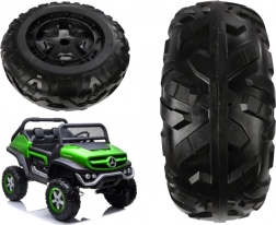 Akkumulátoros Mercedes Unimog gyerekautó kerék