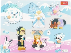 Közepes fa kirakó Jégkastély, 8 darab