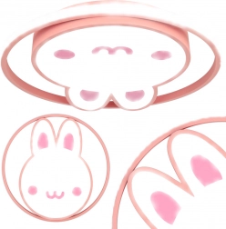 LED lámpa mennyezeti világítás gyerekszobába távirányítóval Nyuszi