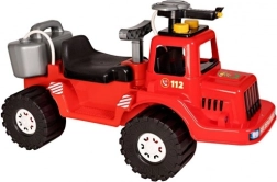 Tűzoltós futóbicikli vízpermetezővel, műanyag, 24 hónapos kortól