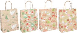 Karácsonyi ajándéktáska, S méret (15 × 21 × 8 cm), 4 motívum