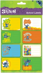 Öntapadós névcímkék füzethez Lilo & Stitch motívumokkal