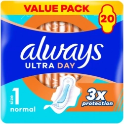 Always Ultra Day Normal szárnyas egészségügyi betétek, 20 db