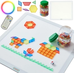 Színes LED panel MASTERKIDZ négyzet alakú Montessori mozaik 140 db