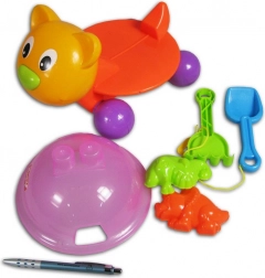 Húzható cicajáték homokozó kiegészítőkkel