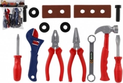 Gyerek műanyag szerszámkészlet tasakban, 2 szín (21 × 24 × 5 cm)