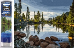 Gyémántfestés Nyugodt tó 30x40 cm