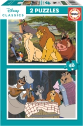 Educa Puzzle Disney Állatok 2x48 darabos