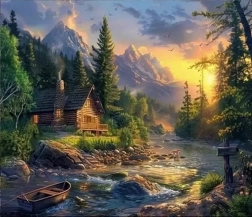 Gyémántfestés – Faház a gázlónál