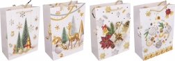Ajándéktáska S 18 × 24 × 8,5 cm – karácsonyi motívumok