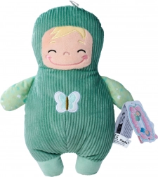 Squishbabies plüssbaba zöld ruhácskában, 28 cm