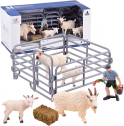 Farmi állatok sorozat – kecskék karámban, figurakészlet – Kecske