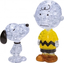 HCM KINZEL 3D kristály puzzle Snoopy és Charlie Brown – 77 darabos