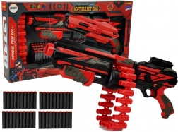 Nagy piros-fekete hablövedékes puska