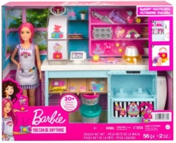 Barbie cukrászda – játékkészlet babával